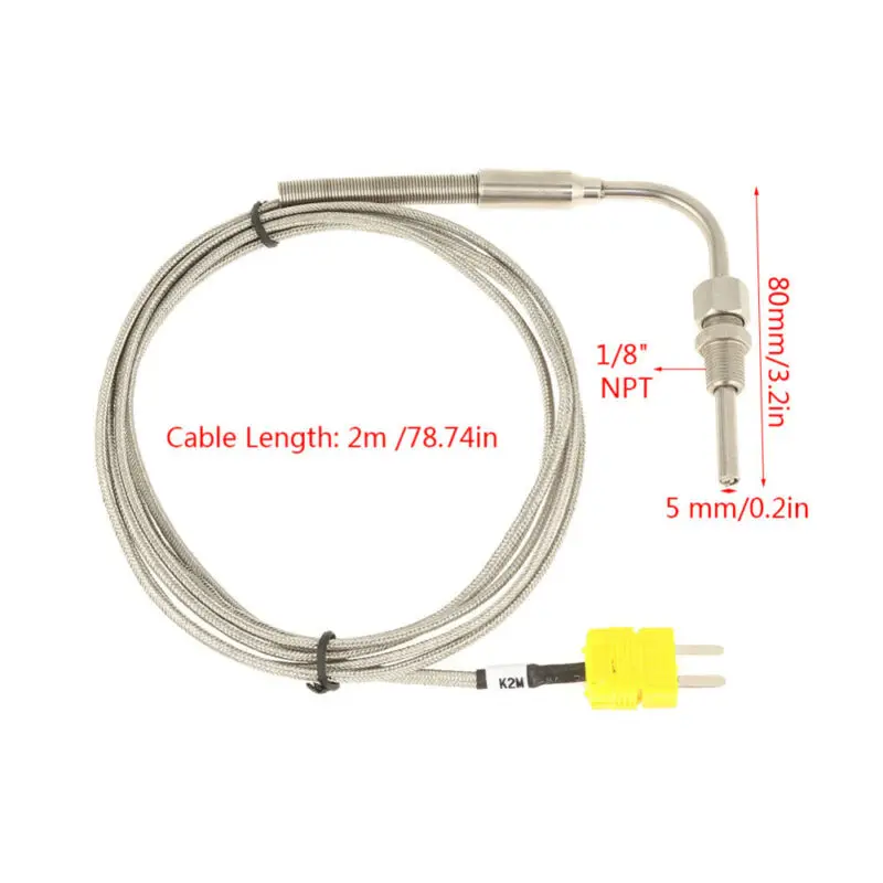 Exhaust Probe Thermocouple Adjustable Connector EGT High Temperature K-Type Mini Pressure Lock Stainless Steel
Exhaust Probe Thermocouple Adjustable Connector EGT High Temperature K-Type Mini Pressure Lock Stainless Steel