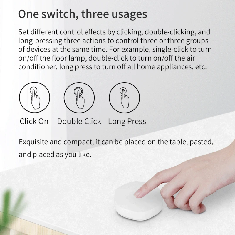 Tuya ZigBee Button Switch USB Wireless Remote Control Key Controller Multi-scene Linkage Smart Switch Battery Powered Automation
Tuya ZigBee Button Switch USB Wireless Remote Control Key Controller Multi-scene Linkage Smart Switch Battery Powered Automation