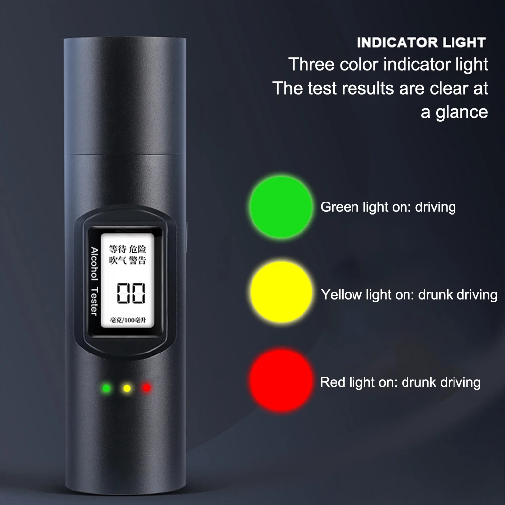 Portable Non-Contacts Alcohol Tester Breathalyzer with LCD Screen High Accuracy Alcohol Detector Semi-Conductor Sensor
Portable Non-Contacts Alcohol Tester Breathalyzer with LCD Screen High Accuracy Alcohol Detector Semi-Conductor Sensor