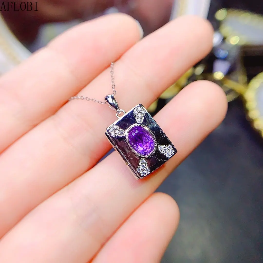 Amethyst Pendant for Women Anniversary Gift 5*7MM Gemstone Necklace Fine Jewelry 925 Sterling Silver
Amethyst Pendant for Women Anniversary Gift 5*7MM Gemstone Necklace Fine Jewelry 925 Sterling Silver