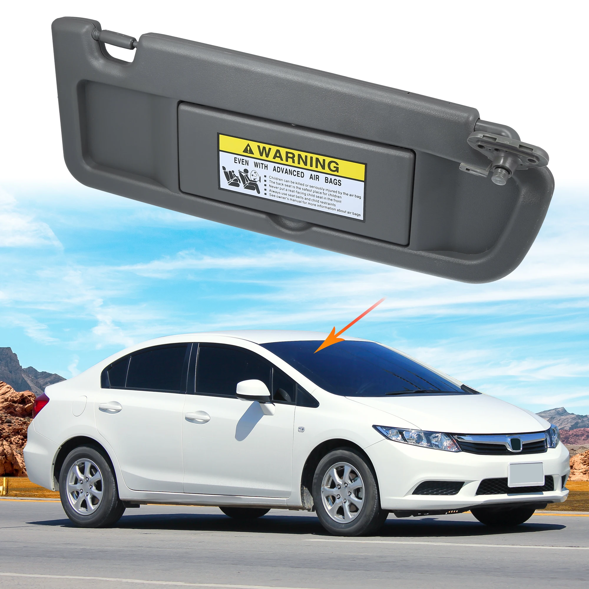 X Autohaux 2pcs Left Driver Right Passenger Side Sun Visor with Mirror 83280-SNA-A01ZA for Honda Civic 2006 2007 2008 2009- 2011
X Autohaux 2pcs Left Driver Right Passenger Side Sun Visor with Mirror 83280-SNA-A01ZA for Honda Civic 2006 2007 2008 2009- 2011
