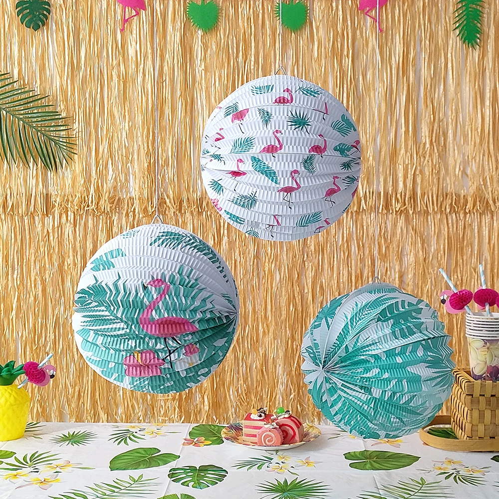 1pc Hawaiian Party Decoration Flamingo Leaf Print Paper Lantern Summer Party Birthday Wedding Party DIY Handmade Origami Lantern
1pc Hawaiian Party Decoration Flamingo Leaf Print Paper Lantern Summer Party Birthday Wedding Party DIY Handmade Origami Lantern