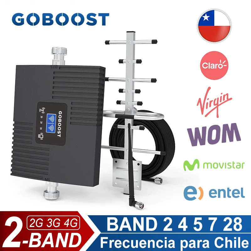 Ретранслятор сигнала GOBOOST 2G 3G 4G для пользователей Чили LTE усилитель сотовой связи