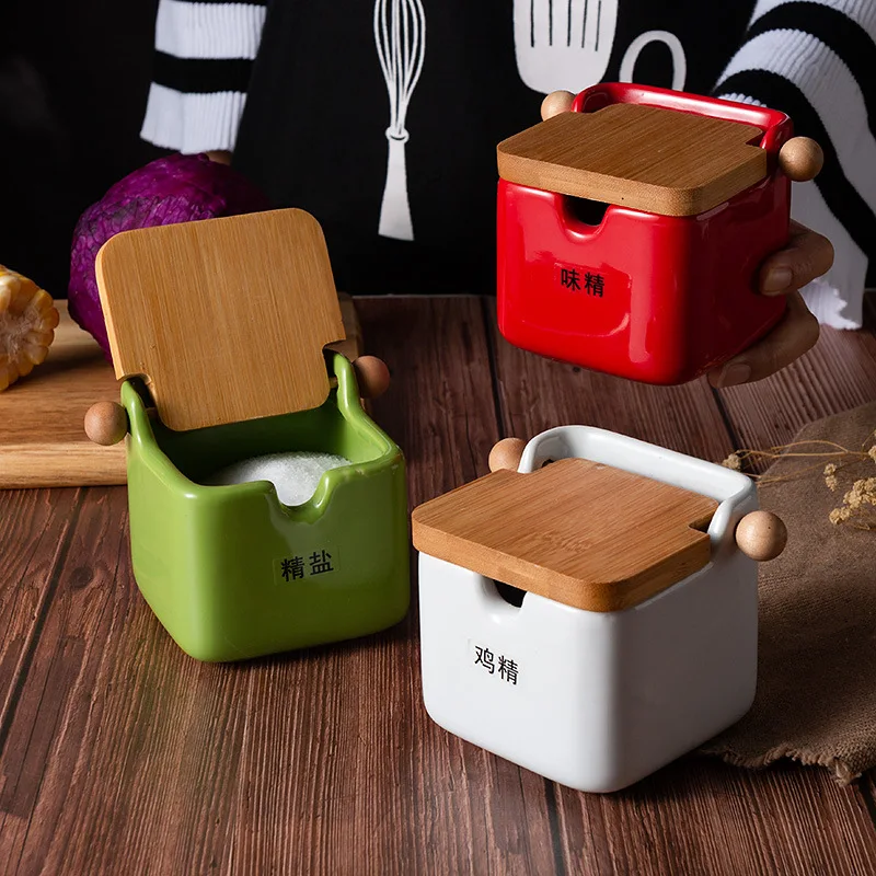 Ceramic Kitchen Seasoning Jar Household Salt Monosodium Glutamate Sugar Seasoning Bottle Storage Box Kitchen Accessories
Ceramic Kitchen Seasoning Jar Household Salt Monosodium Glutamate Sugar Seasoning Bottle Storage Box Kitchen Accessories