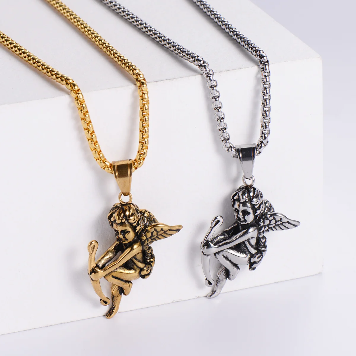 Fashion jewelry titanium steel cupid angel pendant chain for men punk retro accessories angel kids stainless steel men necklace
Fashion jewelry titanium steel cupid angel pendant chain for men punk retro accessories angel kids stainless steel men necklace
