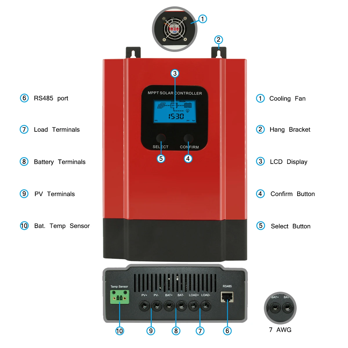 PowMr MPPT 60A Solar Charge Controller 12V/24V/36V/48V Max PV-150V Regulator with Apple/Android APP WIFI Esmart3-60A
PowMr MPPT 60A Solar Charge Controller 12V/24V/36V/48V Max PV-150V Regulator with Apple/Android APP WIFI Esmart3-60A