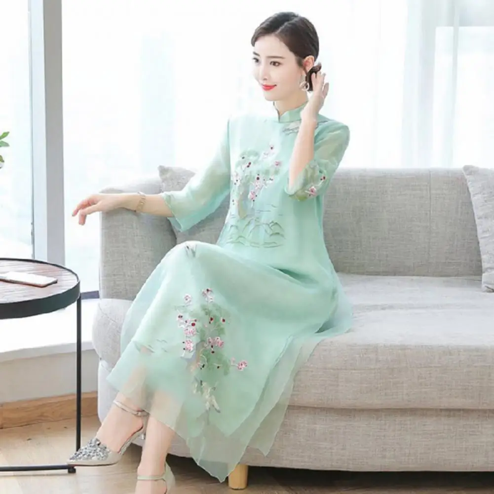 Fashion Loose Cheongsam Dress Loose Waist Breathable Anti-wrinkle Han Chinese Clothing Daily Clothing
Fashion Loose Cheongsam Dress Loose Waist Breathable Anti-wrinkle Han Chinese Clothing Daily Clothing