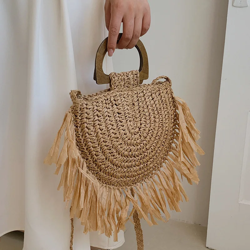 Summer Paper Rope Straw Bag Women Handbags Tassel Beach Bags for Women 2022 Bohemian Shoulder Crossbody Bag Half Moon Woven Bags
Summer Paper Rope Straw Bag Women Handbags Tassel Beach Bags for Women 2022 Bohemian Shoulder Crossbody Bag Half Moon Woven Bags