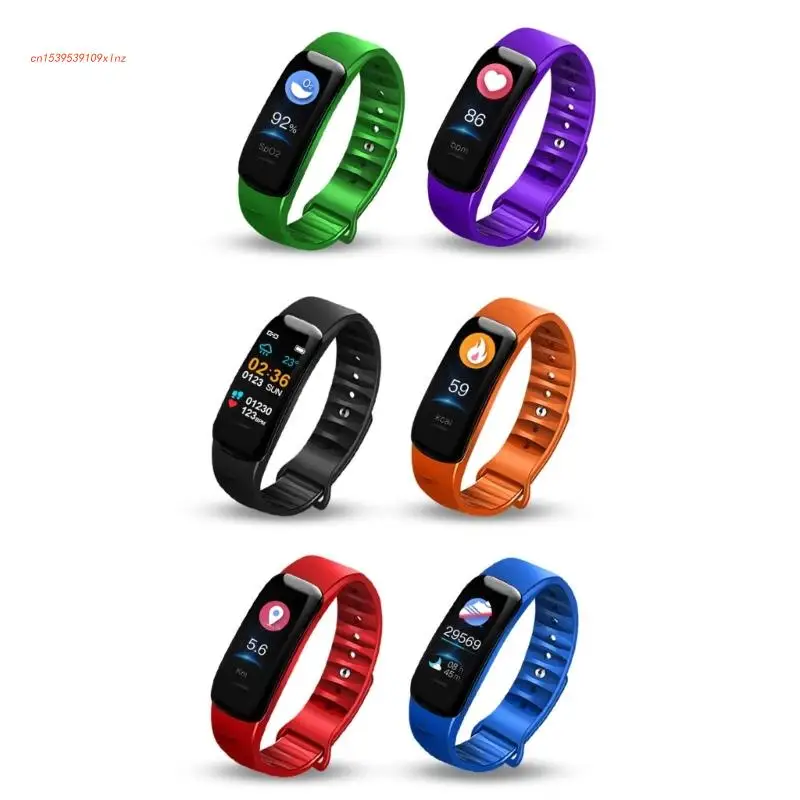 

Wristband with Weather Step Count Incoming Call Message Notification Sedentary Reminder Sleep Monitoring IP67 Waterproof