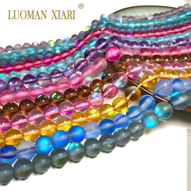 Wholesale Austria Crystal Glitter Moonstone Round Smooth Glass Beads Loose Spacer Beads For Jewelry Making DIY Bracelet 6 8 10MM
Wholesale Austria Crystal Glitter Moonstone Round Smooth Glass Beads Loose Spacer Beads For Jewelry Making DIY Bracelet 6 8 10MM