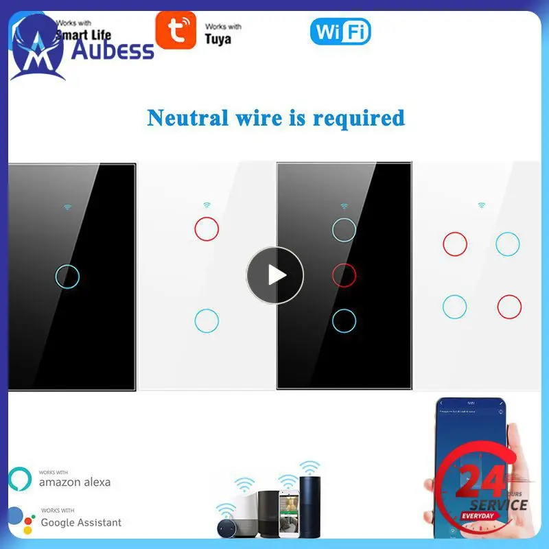 2~8PCS Touch Control Switch Tuya Wireless Timing Switch Light Wall Button Wifi Neutral Wire 1/2/3/4 Gang Us
2~8PCS Touch Control Switch Tuya Wireless Timing Switch Light Wall Button Wifi Neutral Wire 1/2/3/4 Gang Us