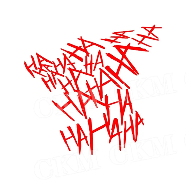 Hahaha Joker Maniacal Laughter Art Автомобильная наклейка Светоотражающие наклейки для автомобиля Модификации декора Бампер автомобиля Шлем Наклейка на тело
Hahaha Joker Maniacal Laughter Art Автомобильная наклейка Светоотражающие наклейки для автомобиля Модификации декора Бампер автомобиля Шлем Наклейка на тело