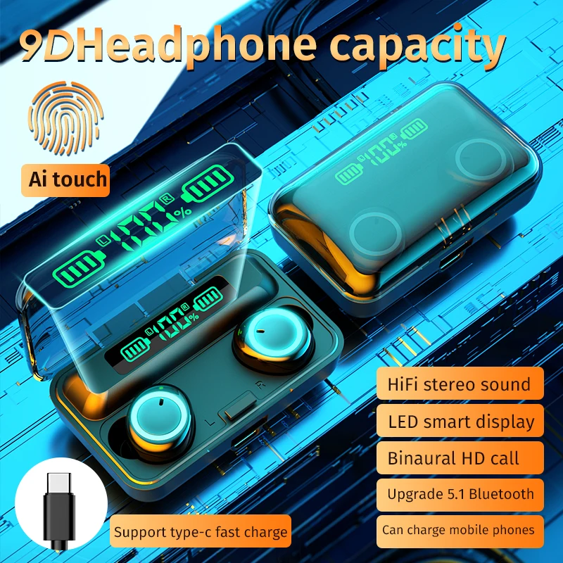 TWS Wireless Earphone Bluetooth Headset F9-3 Mini Earpiece Sports Earbuds For Huawei OPPO Samsung Iphone Xiaomi Music Headphone
TWS Wireless Earphone Bluetooth Headset F9-3 Mini Earpiece Sports Earbuds For Huawei OPPO Samsung Iphone Xiaomi Music Headphone