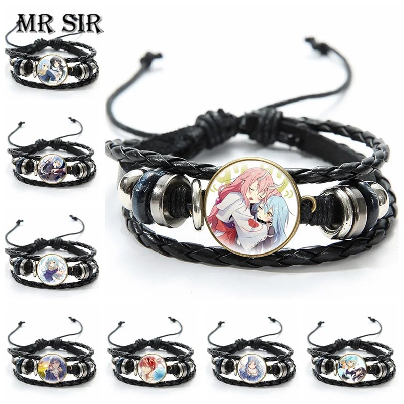 New That Time I Got Reincarnated as A Slime Rimuru Tempest Bracelet Cartoon Figure Cosplay Braided Leather Bracelet Punk Jewelry
New That Time I Got Reincarnated as A Slime Rimuru Tempest Bracelet Cartoon Figure Cosplay Braided Leather Bracelet Punk Jewelry
