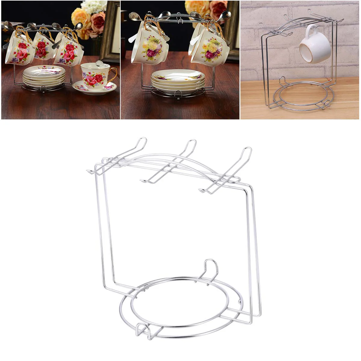 Mug Holder Coffee Cup Rack Stand Tree Organizer Tea Countertop Display Hanger Storage Metal Platedrying Stainless Steel Set
Mug Holder Coffee Cup Rack Stand Tree Organizer Tea Countertop Display Hanger Storage Metal Platedrying Stainless Steel Set