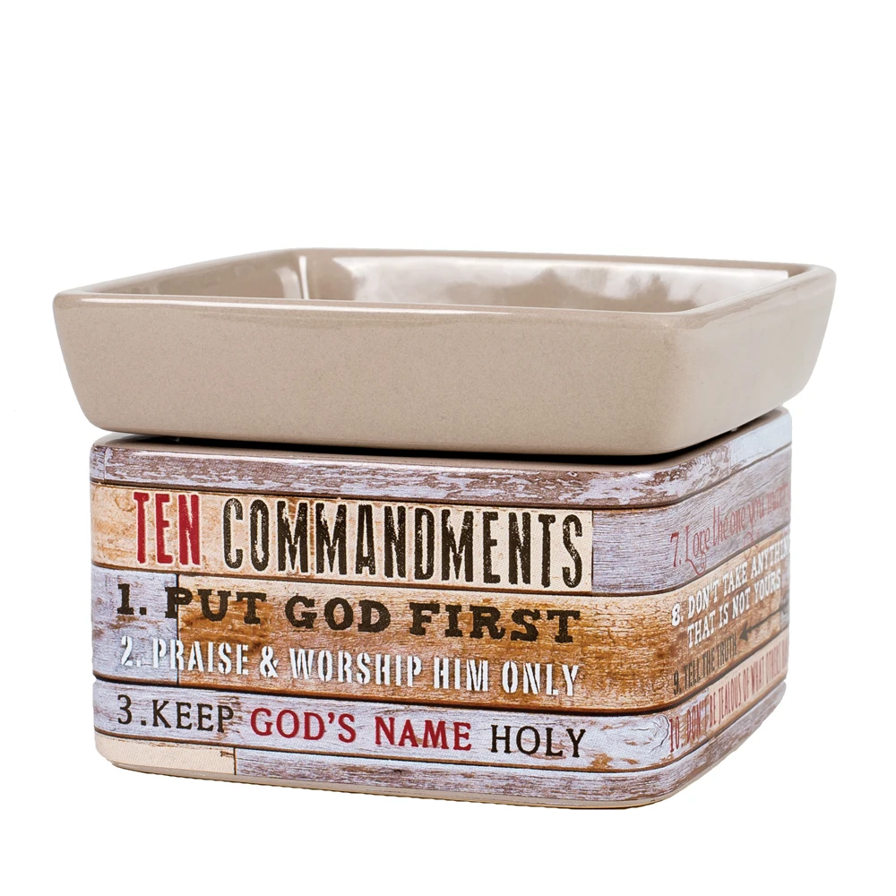 Ten Commandments Pallet Wood Look Ceramic Stone 2-in-1 Jar Candle and Wax Tart Oil Warmer
Ten Commandments Pallet Wood Look Ceramic Stone 2-in-1 Jar Candle and Wax Tart Oil Warmer