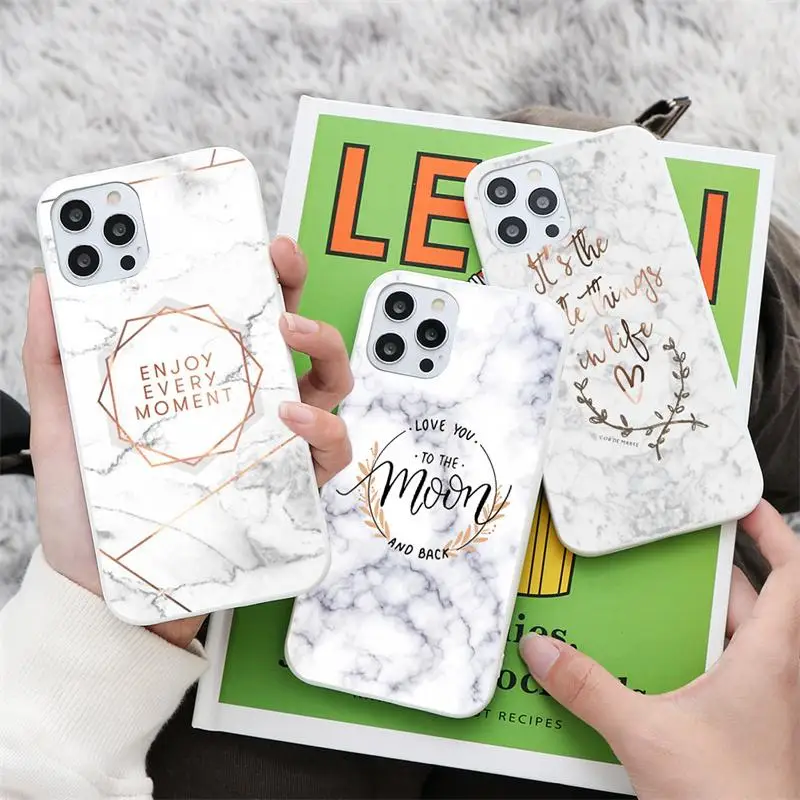 Letter Marble Phone Case for IPhone 11 12 13 Pro Max Mini X XR XS Max 7 8 Plus SE 2 2020 Soft TPU Back Lens Protection Cover
Letter Marble Phone Case for IPhone 11 12 13 Pro Max Mini X XR XS Max 7 8 Plus SE 2 2020 Soft TPU Back Lens Protection Cover