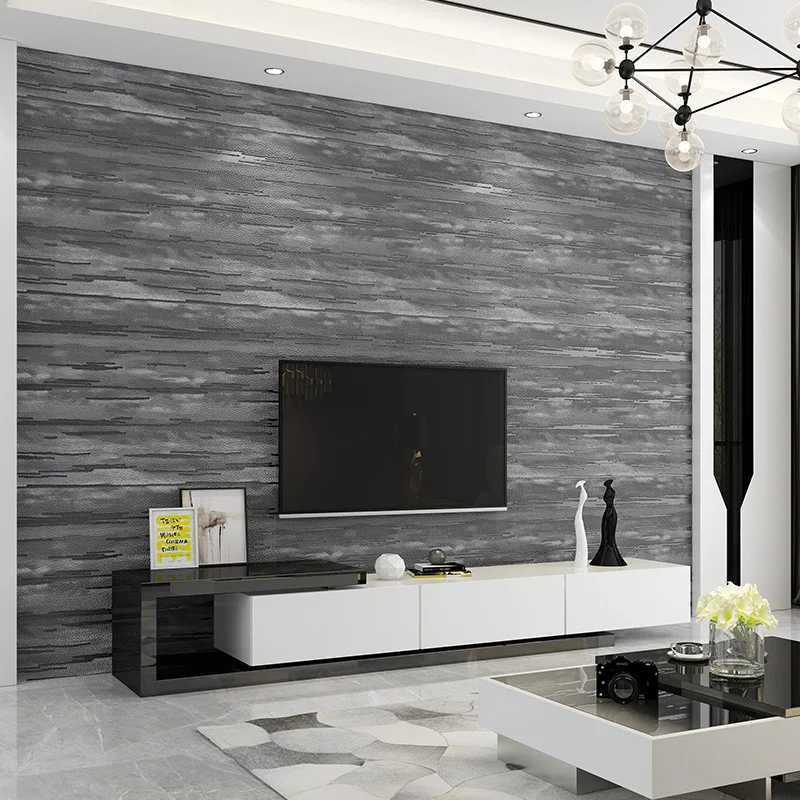 Modern minimalist striped faux deerskin TV background wallpaper 3D embossed nonwoven bedroom living room wallpaper.
Modern minimalist striped faux deerskin TV background wallpaper 3D embossed nonwoven bedroom living room wallpaper.