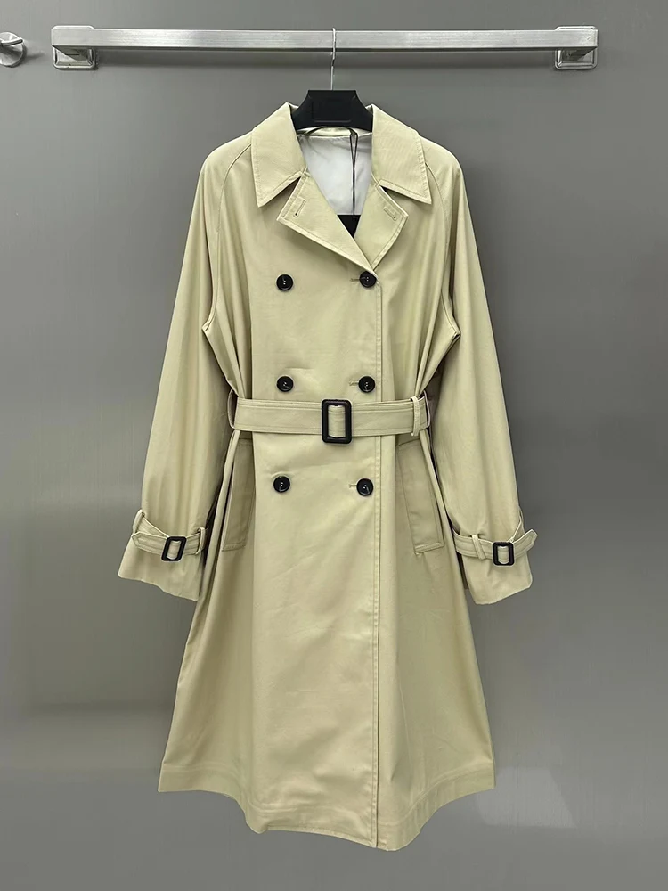 Vintage solid color lapel double breasted strap waist loose trench coat women's new autumn fashion all-in-one cape jacket coat
Vintage solid color lapel double breasted strap waist loose trench coat women's new autumn fashion all-in-one cape jacket coat