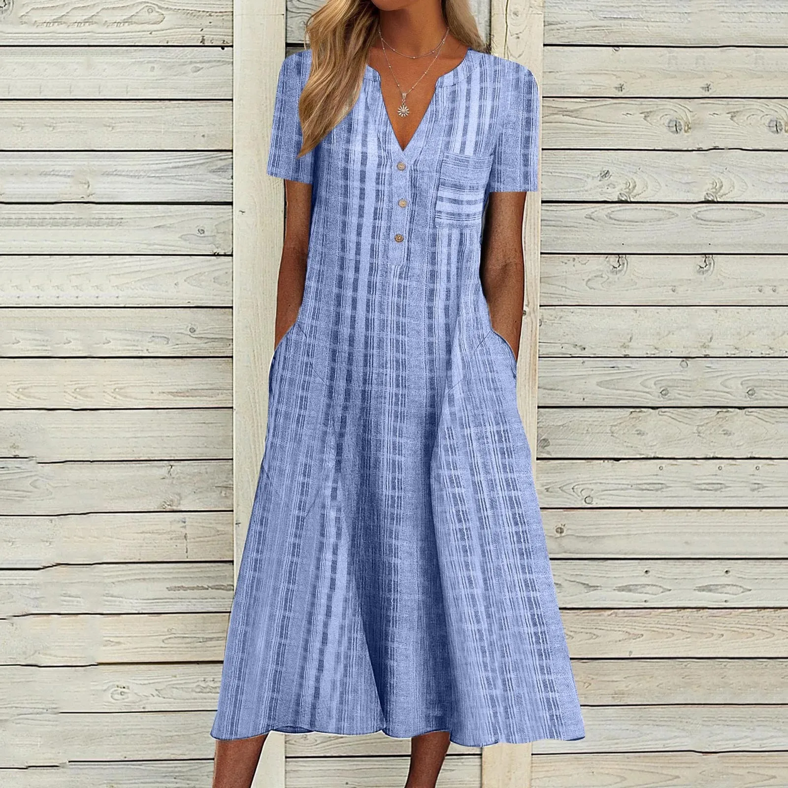 Mother of Bride Tea Length Dress Womens Fashion Gradient Print V Neck Short Sleeve Splice Loose Dress Long Black Summer Dress
Mother of Bride Tea Length Dress Womens Fashion Gradient Print V Neck Short Sleeve Splice Loose Dress Long Black Summer Dress