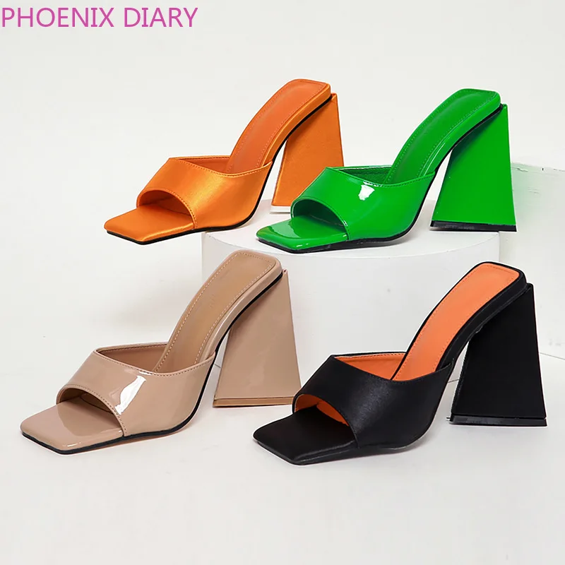 2022 Summer Orange Fish Mouth Shoes High Heels Women's Slippers Square Heel Mules Women's Sandals High Heels
2022 Summer Orange Fish Mouth Shoes High Heels Women's Slippers Square Heel Mules Women's Sandals High Heels