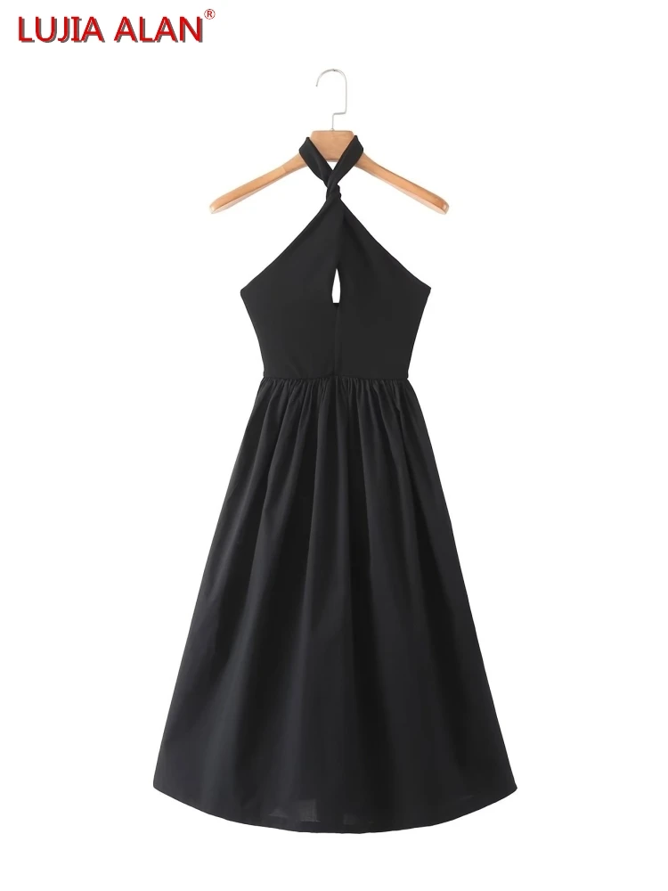 Hot Sale New Women's Hollow Design Knitted Splicing Casual Slim Sleeveless Halter Dress LUJIA ALAN WD812
Hot Sale New Women's Hollow Design Knitted Splicing Casual Slim Sleeveless Halter Dress LUJIA ALAN WD812