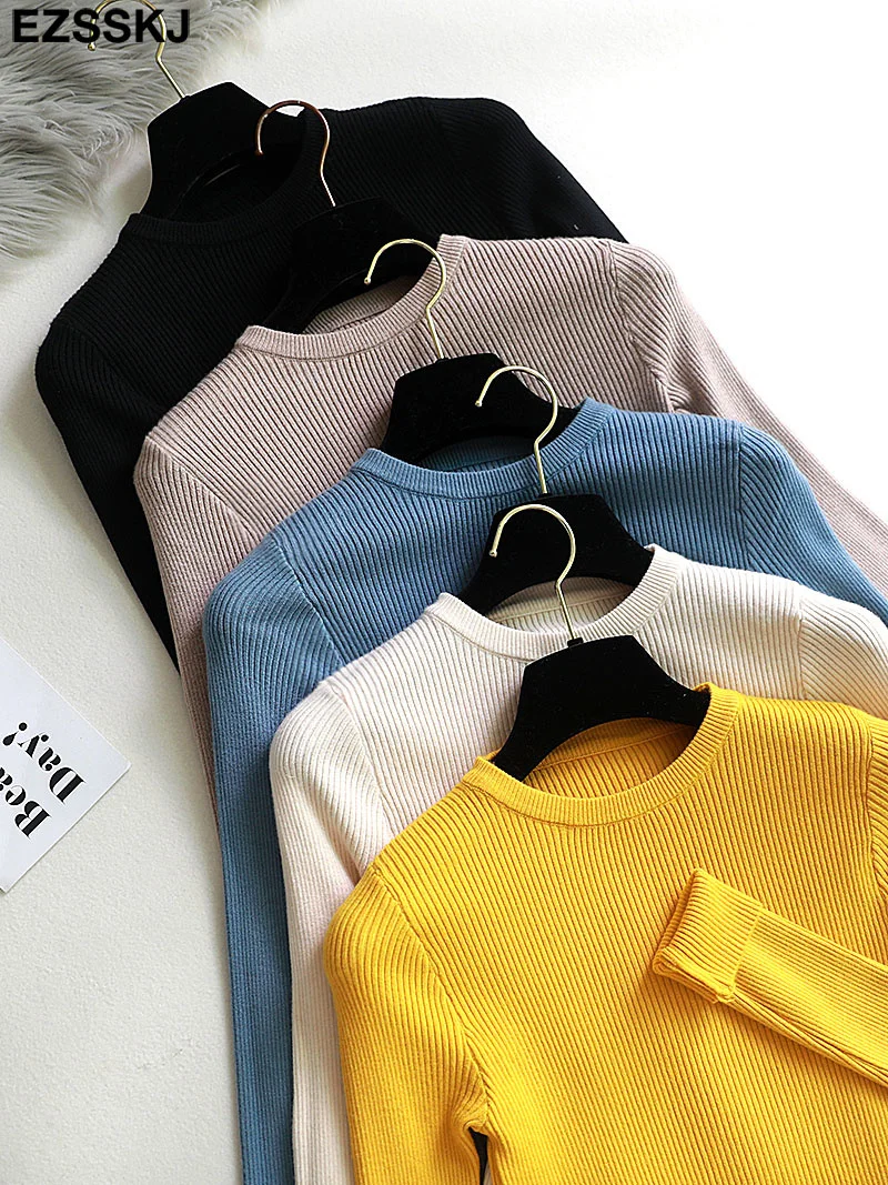 winter clothes Knitted woman sweaters Pullovers spring Autumn Basic women's jumper Slim women's sweater cheap pull long sleeve
winter clothes Knitted woman sweaters Pullovers spring Autumn Basic women's jumper Slim women's sweater cheap pull long sleeve