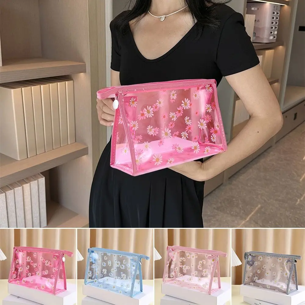 Waterproof Makeup Bag Portable PVC Small Daisy Wash Bag Transparent Large Capacity Cosmetic Bag Travel
Waterproof Makeup Bag Portable PVC Small Daisy Wash Bag Transparent Large Capacity Cosmetic Bag Travel