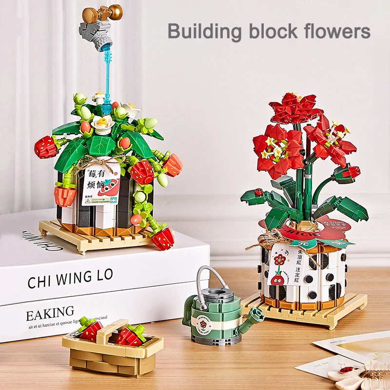 Bouquet Ornaments Mini Building Blocks DIY Strawberry Potted Plant Flower Puzzle Assembly Brick Kids Toy Gift Home Decoration
Bouquet Ornaments Mini Building Blocks DIY Strawberry Potted Plant Flower Puzzle Assembly Brick Kids Toy Gift Home Decoration