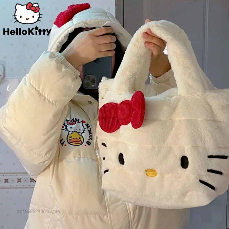 Sanrio Hello Kitty New Winter Design Casual Bag Women Soft Luxury Bow Knot Plush Handbags Y2k Cartoon Lolita Kawaii Tote Bags
Sanrio Hello Kitty New Winter Design Casual Bag Women Soft Luxury Bow Knot Plush Handbags Y2k Cartoon Lolita Kawaii Tote Bags