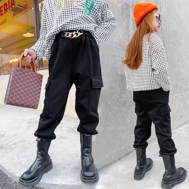 Брюки для девочек однотонные брюки-карго для девочек демисезонные спортивные брюки Детская Повседневная стильная детская одежда 6 8 10 12 14 
Брюки для девочек однотонные брюки-карго для девочек демисезонные спортивные брюки Детская Повседневная стильная детская одежда 6 8 10 12 14