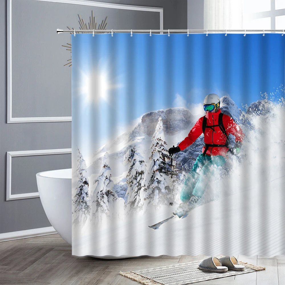Snow View Shower Curtains Mountain Cedar Snow Ski Extreme Sports Scene Bath Curtains Bathroom Decor Waterproof Fabric Screens
Snow View Shower Curtains Mountain Cedar Snow Ski Extreme Sports Scene Bath Curtains Bathroom Decor Waterproof Fabric Screens