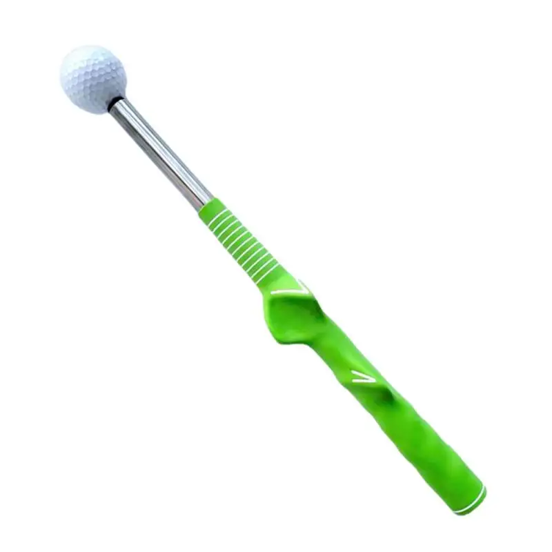 

Тренажер для гольфа, телескопическая тренировочная палочка, мягкая ручка, эргономичная резиновая ручка, принадлежности для тренировок в помещении