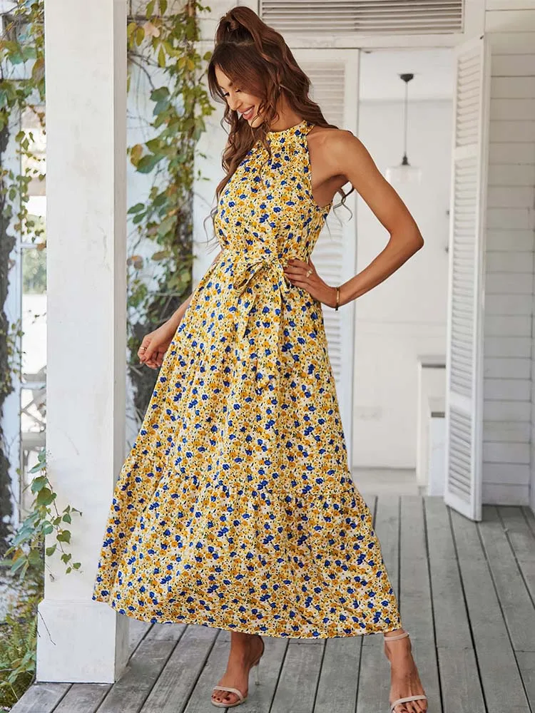 2022 New Summer Bohemian Women Floral Print Casual Beach Dress Elegant Sexy Sleeveless Club Evening Party Dresses Robe Femme
2022 New Summer Bohemian Women Floral Print Casual Beach Dress Elegant Sexy Sleeveless Club Evening Party Dresses Robe Femme