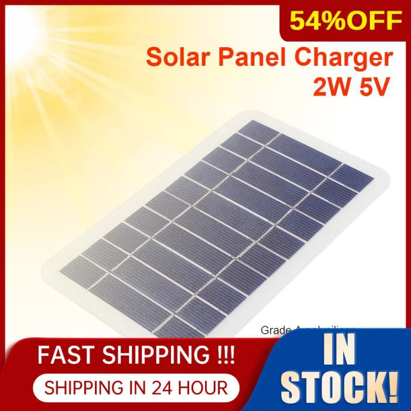 Solar Panel USB Charger 5V 2W 400mA Portable Solar Panel Output USB Outdoor Portable Solar System for Cell Mobile Phone Chargers
Solar Panel USB Charger 5V 2W 400mA Portable Solar Panel Output USB Outdoor Portable Solar System for Cell Mobile Phone Chargers