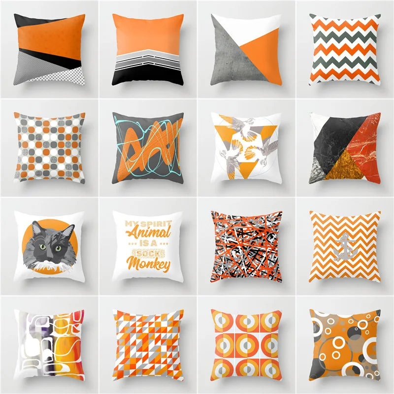 Orange Geometric Pattern Cushion Cover 45*45cm Elife Polyester Decoration Chair Sofa Pillowcase Home Decor Throw Pillow Cases
Orange Geometric Pattern Cushion Cover 45*45cm Elife Polyester Decoration Chair Sofa Pillowcase Home Decor Throw Pillow Cases
