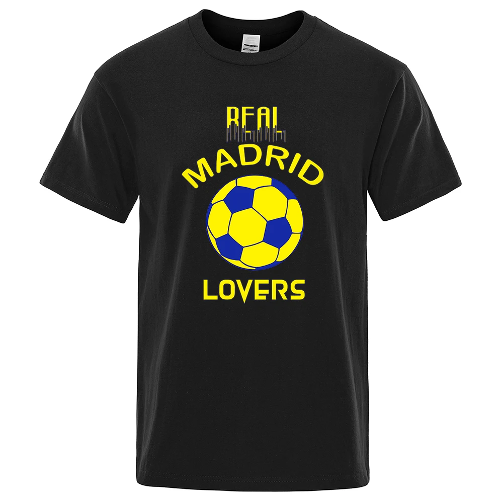 Real Madrid Lovers Football Printing Man T-Shirts Breathable 100% Cotton T-Shirt Creativity Loose Summer Tee Clothes Mens Tops
Real Madrid Lovers Football Printing Man T-Shirts Breathable 100% Cotton T-Shirt Creativity Loose Summer Tee Clothes Mens Tops