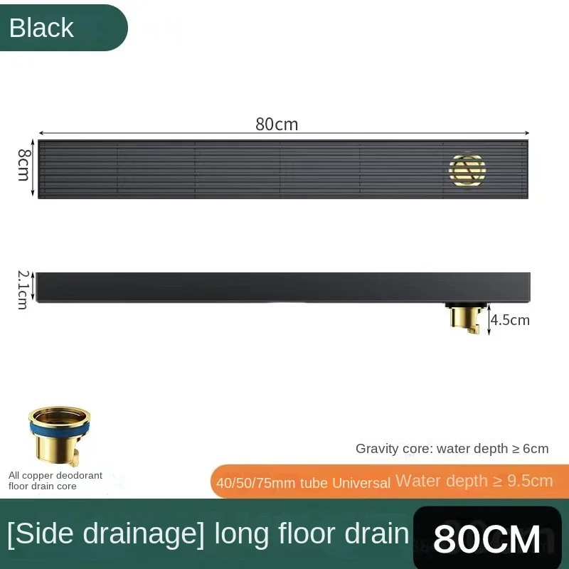 Утолщенный черный напольный слив из нержавеющей стали 304, слив для ванной и туалета, устойчивый к насекомым и запаху
Утолщенный черный напольный слив из нержавеющей стали 304, слив для ванной и туалета, устойчивый к насекомым и запаху