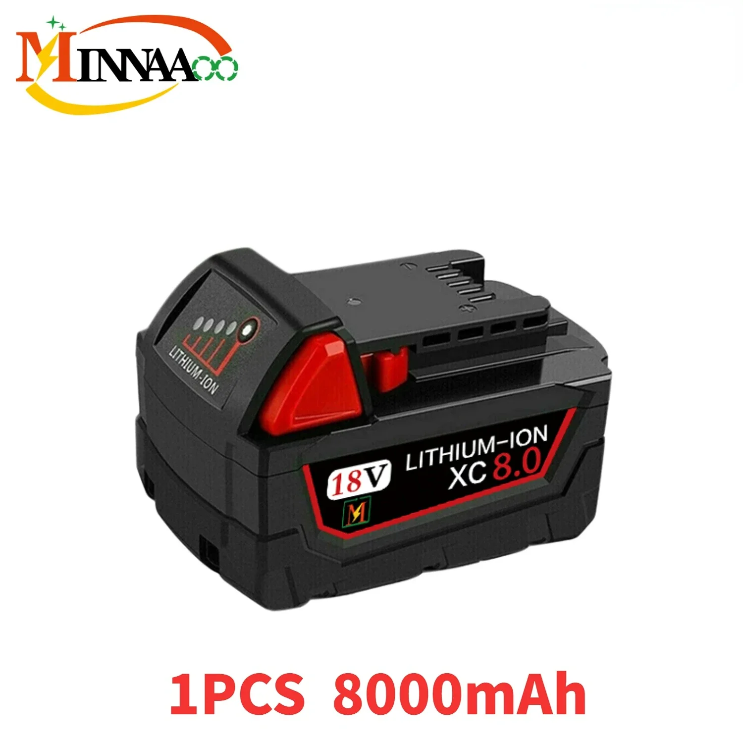 18V 12.0Ah Replacement for Milwaukee M18 XC Lithium Battery 48-11-1860 48-11-1850 48-11-1840 48-11-1820 Rechargeable Batteries
18V 12.0Ah Replacement for Milwaukee M18 XC Lithium Battery 48-11-1860 48-11-1850 48-11-1840 48-11-1820 Rechargeable Batteries