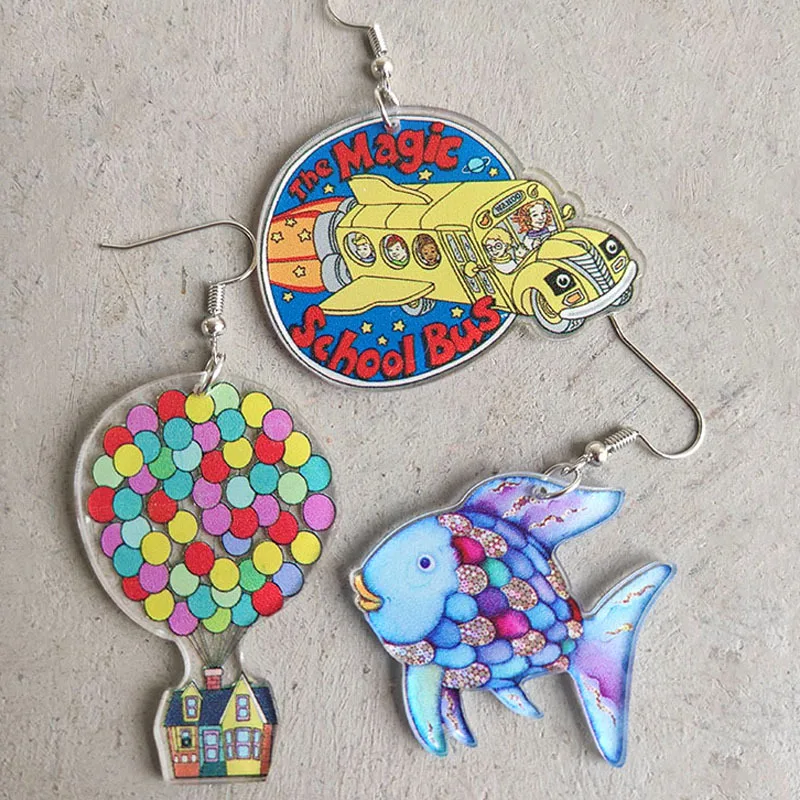 Acrylic Hot air Balloon Earrings Color Book School Bus Castle Transparent Resin Earrings Cute Student Teacher Gift pendientes
Acrylic Hot air Balloon Earrings Color Book School Bus Castle Transparent Resin Earrings Cute Student Teacher Gift pendientes