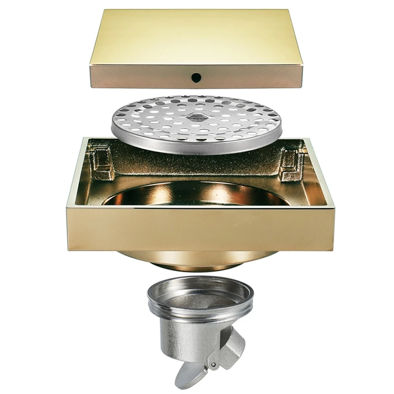 All Copper Square Mirror Bathroom Large Displacement Deodorant Invisible Floor Drain Modern and Simple Type
All Copper Square Mirror Bathroom Large Displacement Deodorant Invisible Floor Drain Modern and Simple Type