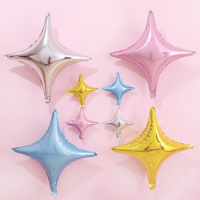 10Pcs/lot 10inch Birthday Balloon 4-pointed Star Aluminum Foil Balloons Party Event Layout Wedding Room Decoration Star Balloons
10Pcs/lot 10inch Birthday Balloon 4-pointed Star Aluminum Foil Balloons Party Event Layout Wedding Room Decoration Star Balloons