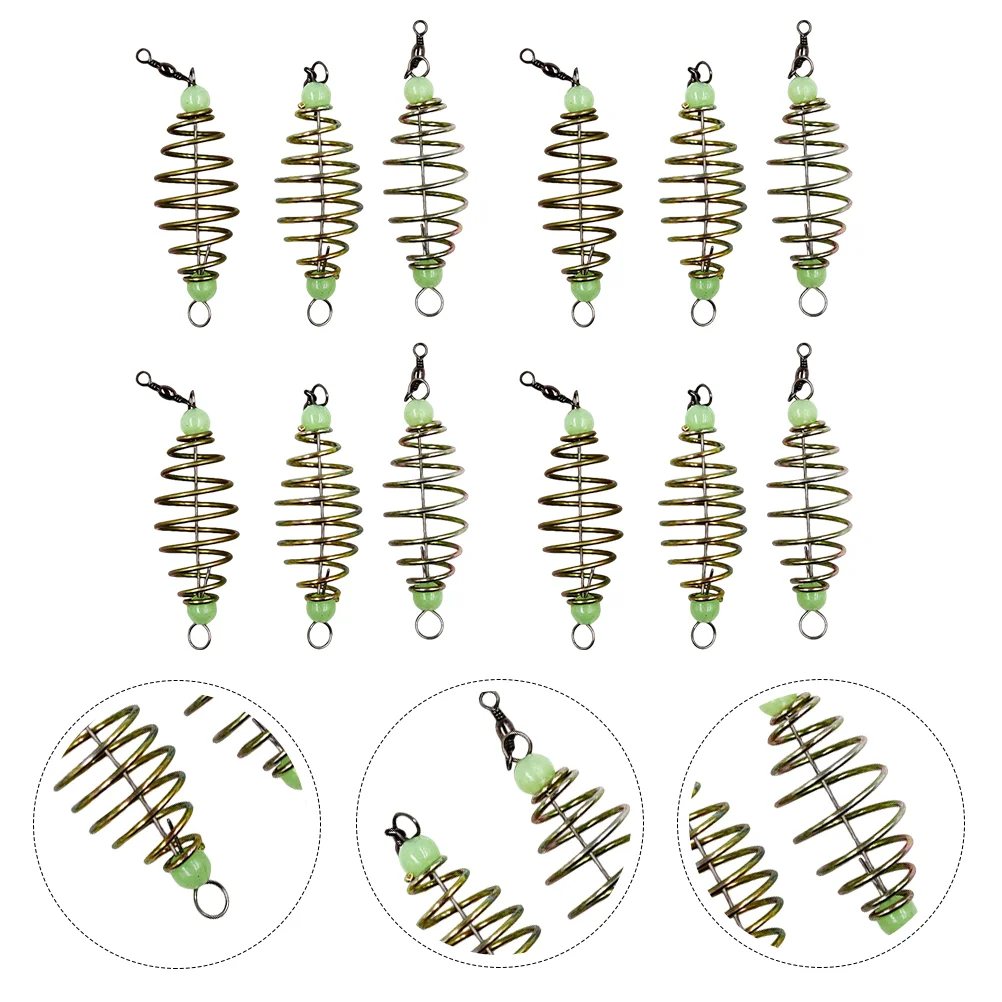12Pcs coil inline fishing tackle Fishing Bait Cage Feeder Basket Holder Fishing Bait Spring Lure Inline Cage Fishing spring
12Pcs coil inline fishing tackle Fishing Bait Cage Feeder Basket Holder Fishing Bait Spring Lure Inline Cage Fishing spring