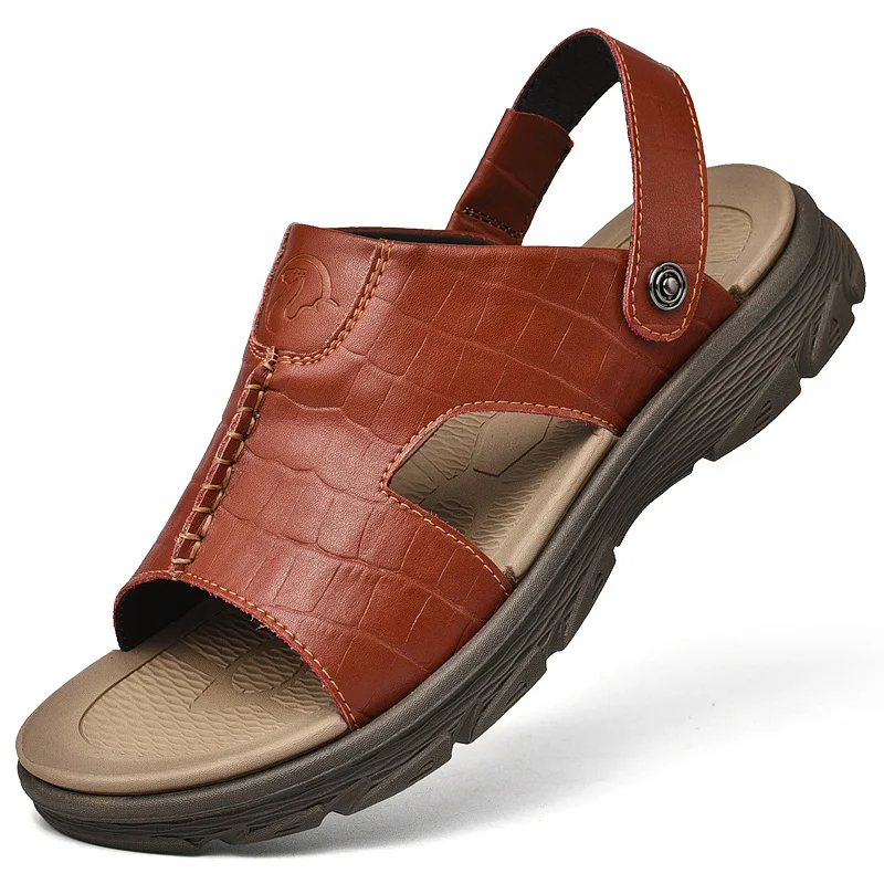 New Large Size Genuine Leather Men's Sandals Summer High Quality Beach Slippers Casual Sports Shoes Outdoor Beach Shoes
New Large Size Genuine Leather Men's Sandals Summer High Quality Beach Slippers Casual Sports Shoes Outdoor Beach Shoes