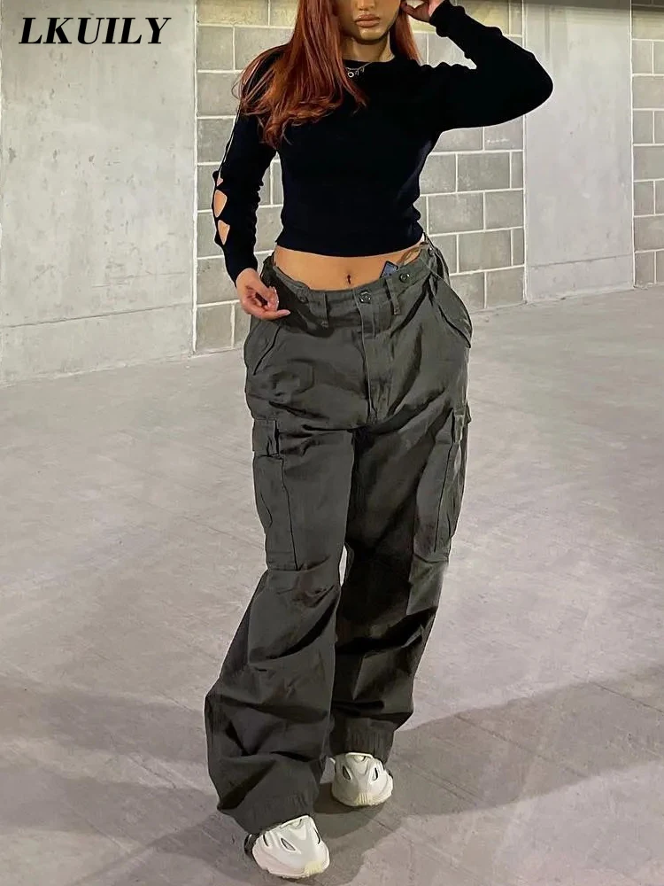 Vintage Cargo Pants Baggy Jeans Women Fashion Streetwear Pockets Straight High Waist Y2k Casual Vintage Denim Trousers Overalls
Vintage Cargo Pants Baggy Jeans Women Fashion Streetwear Pockets Straight High Waist Y2k Casual Vintage Denim Trousers Overalls