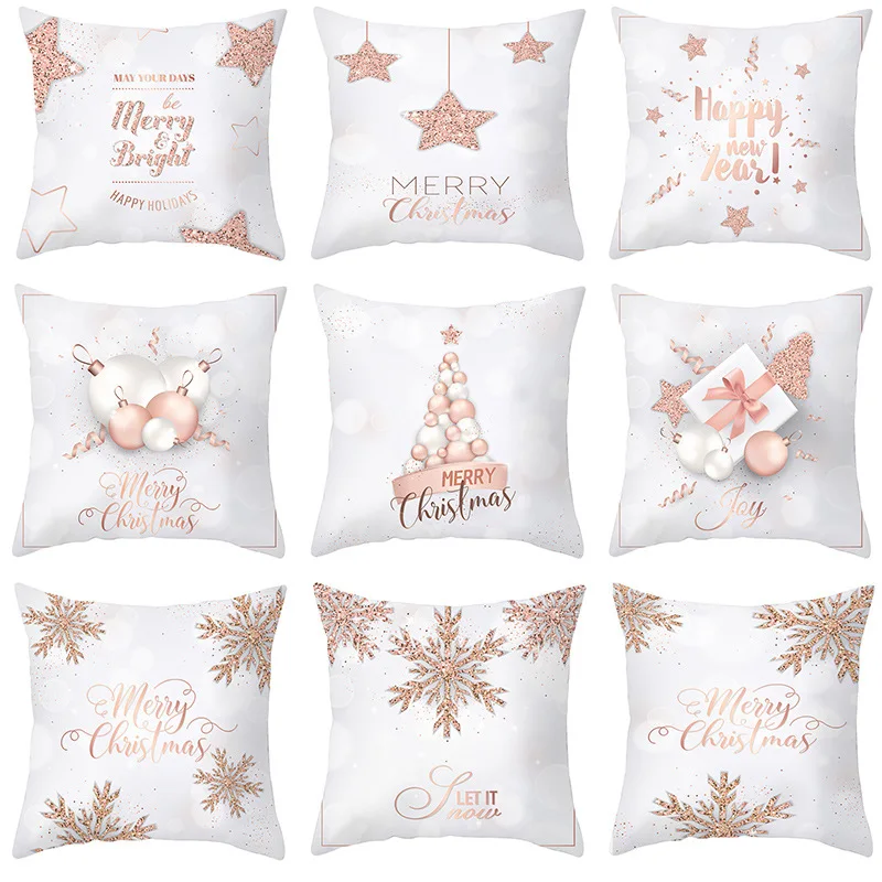 45cm Pink Gold Christmas Pillowcase Xmas Peach Skin Velvet Home Decorative Cushion Cover Merry Christma Sofa Car Pillow Cover
45cm Pink Gold Christmas Pillowcase Xmas Peach Skin Velvet Home Decorative Cushion Cover Merry Christma Sofa Car Pillow Cover