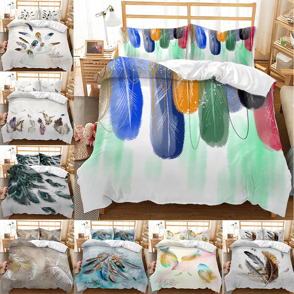 Bedding Set Nordic Feather Printed For Kids Adults Bedding Set Duvet Cover Pillowcase Home Textiles
Bedding Set Nordic Feather Printed For Kids Adults Bedding Set Duvet Cover Pillowcase Home Textiles