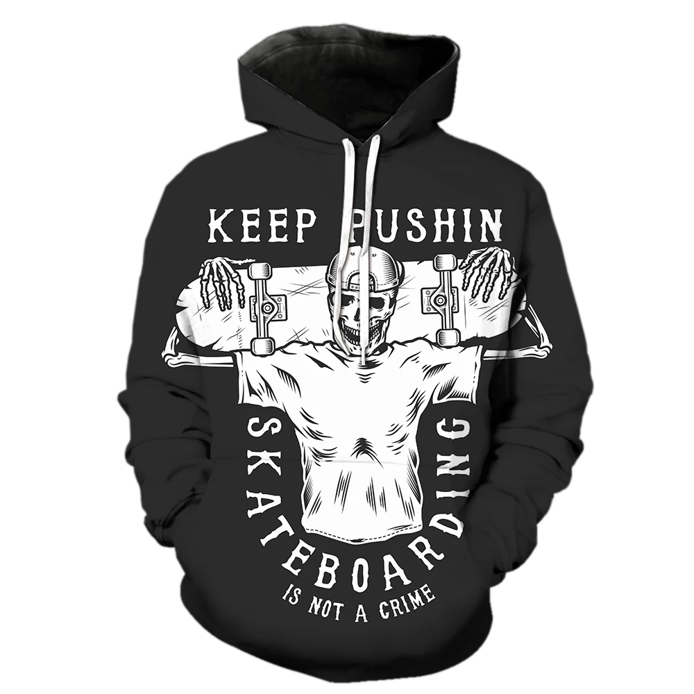 Cartoon Skull Skateboard Men's Hoodies Cool Spring Hip Hop Oversized Casual Streetwear Long Sleeve Teens 3D Printed Tops Unisex
Cartoon Skull Skateboard Men's Hoodies Cool Spring Hip Hop Oversized Casual Streetwear Long Sleeve Teens 3D Printed Tops Unisex