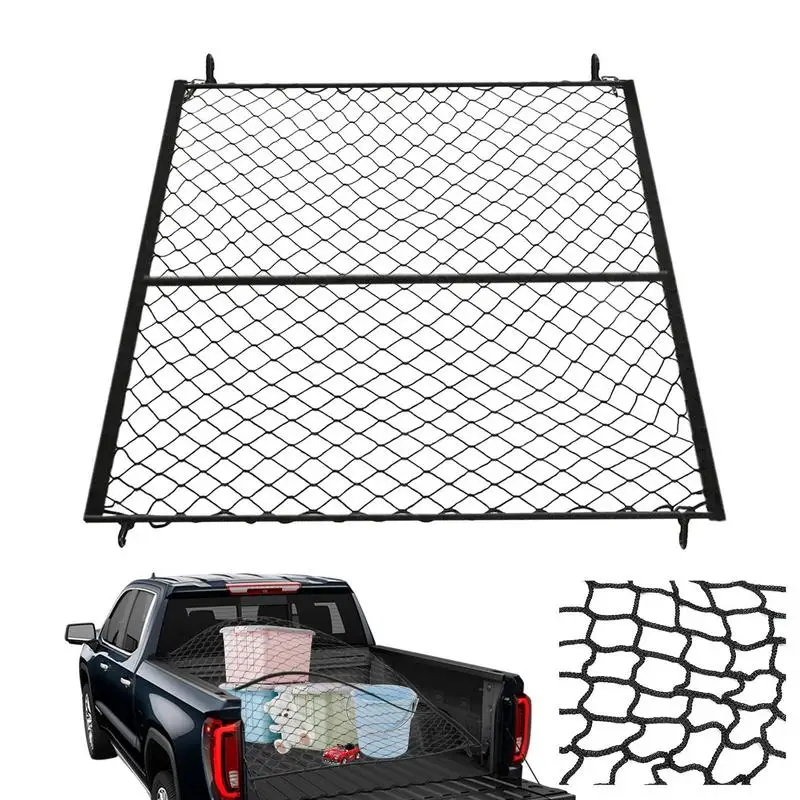 

Сетка для багажника автомобиля на крышу телефона, тяжелая грузовая сеть, грузовик, прицеп, выдвижная сетка для выкидного ящика, багажные сетки с 4 фиксированными крючками