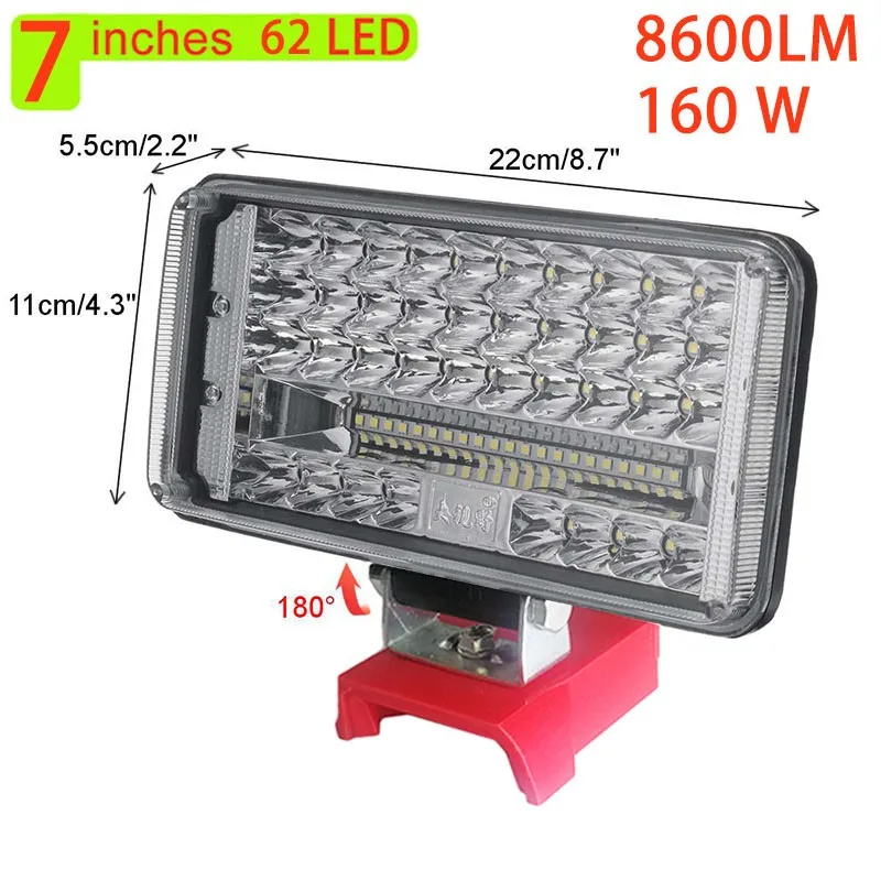 LED Working Light 14.4-20V For Milwaukee 20V MAX XR M18 Li-Ion Battery 2280LM CCT 5500-6000K LEDs
LED Working Light 14.4-20V For Milwaukee 20V MAX XR M18 Li-Ion Battery 2280LM CCT 5500-6000K LEDs